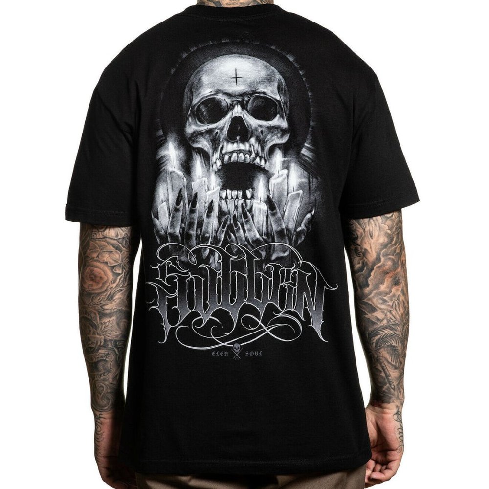 Sullen Clothing Elen Soul Tee Sz M XL Black Skull